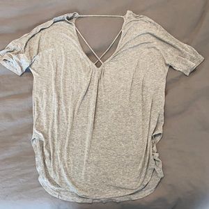 Lush Gray 3/4 Tee open back
